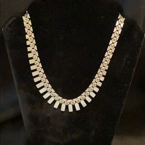 Premier Designs Silver Tone & Crystal Necklace